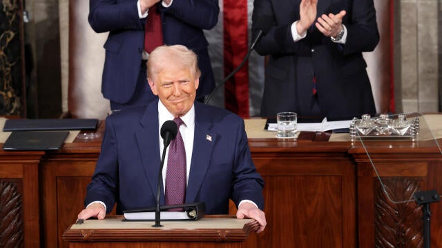 U.S. President Trump delivers a speech to a joint session of Congress