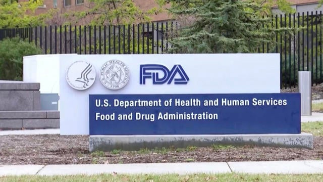 An FDA sign outside headquarters building 